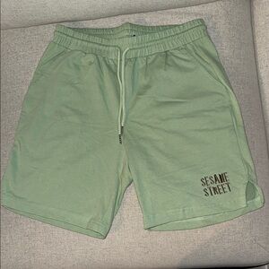 Massimo Green Athletic Shorts Elastic Waistband